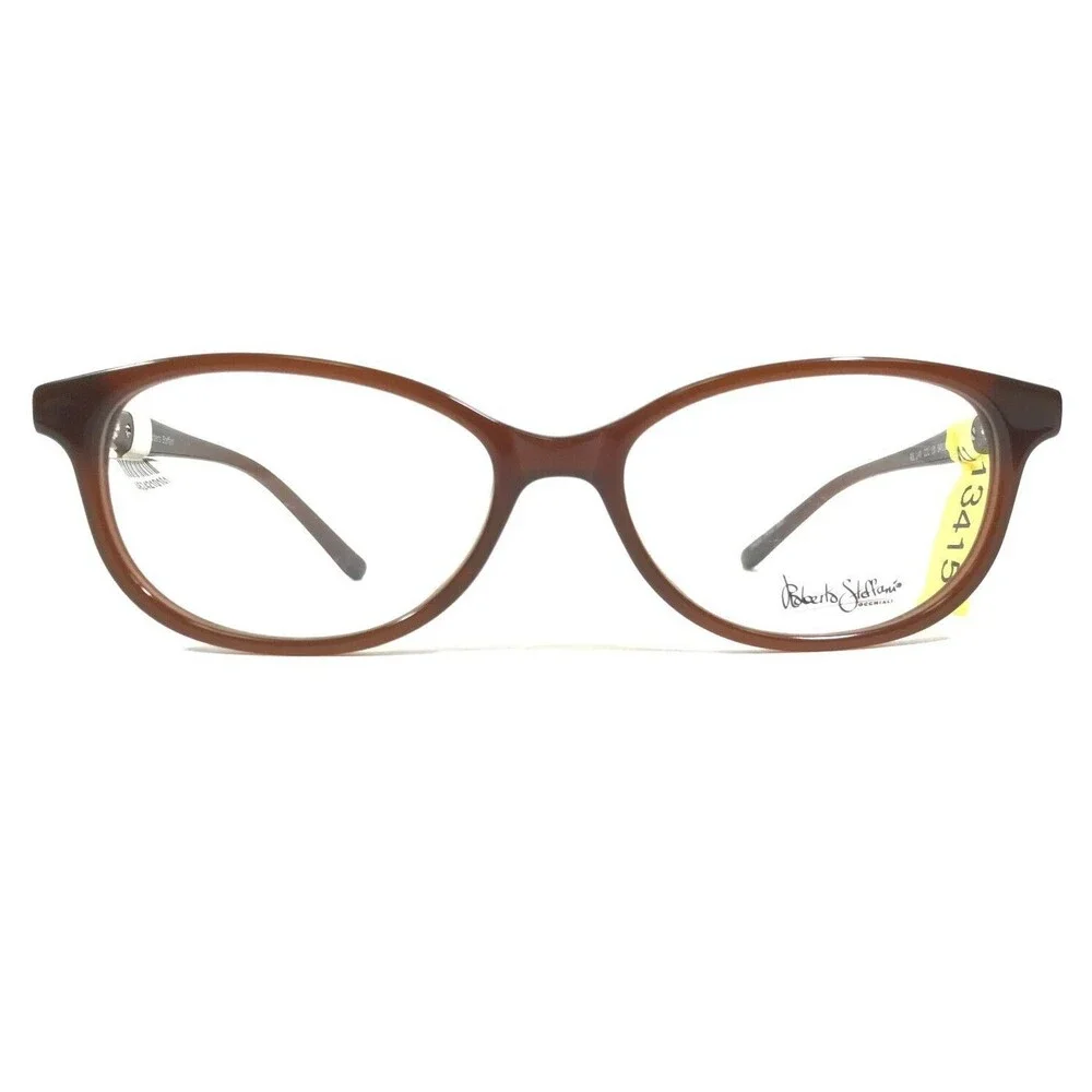 Roberto Steffani RS 149 COL 10 Eyeglasses Frames Brown Round Full Rim 54-16-135